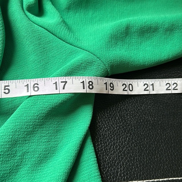 Sezane Abelia Blouse Green Faux Wrap Top Vneck Draped Shirt Long Sleeve 34 US XS - Picture 12 of 13